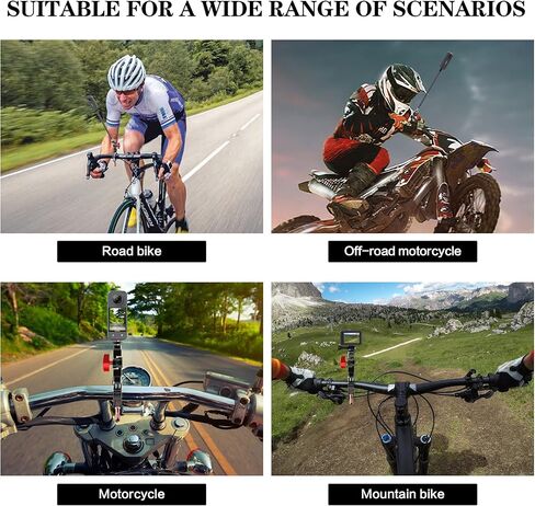 حامل مقود الدراجة النارية لـ Insta360، حامل عصا سيلفي لمقود الدراجة لشخص ثالث مع واجهة سقاطة متوافق مع Insta360 X4 X3 X2 X ONE RS R، GoPro، مثالي لتصوير فيديو الدراجة in Kuwait