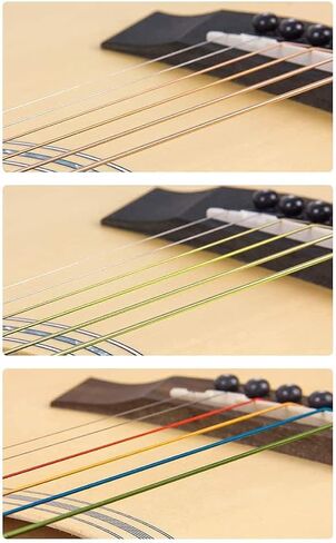 3 Sets Of 6 Acoustic Guitar Strings Steel String With 4 Guitar Picks, Guitar String Winder Guitar Kit For Beginners Performers in Saudi Arabia