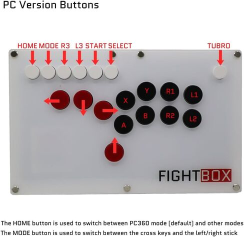 FightBox B1-PC وحدة التحكم في ألعاب Arcade Fight Stick المتوافقة مع جهاز الكمبيوتر/PS3/Switch in Kuwait