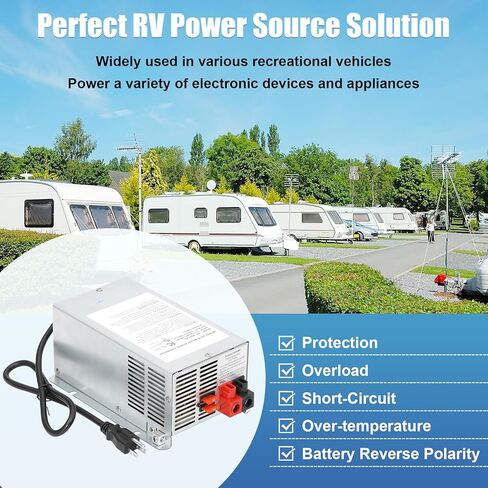 WF-9855-AD Deck Mount RV Power Deckmount Converter/Charger 55 Amp w/Lithium-Ion Switch,Replacement for 9800 Series in Kuwait