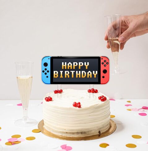 لعبة فيديو كعكة القبعات العالية التبديل لعبة تحكم موضوع كعكة زينة عيد ميلاد كعكة زينة يختار للأولاد الألعاب تحت عنوان حفلة عيد ميلاد (أحمر) in Kuwait