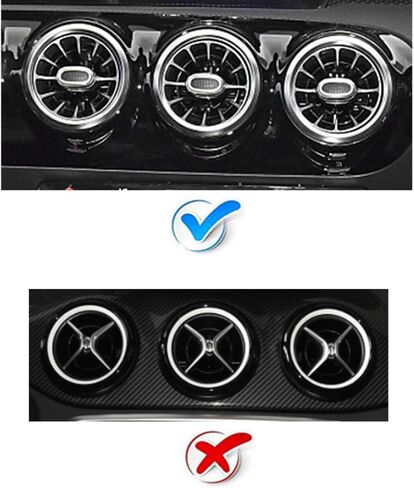 Bling Interior Accessories Fit for Mercedes Benz 2019 2020 2021 2022 2023 A Class B Class GLB CLA GLA Modification Rhinestone Accessories Applique Cover (Front Exhaust Port knob Cover 5/pcs) in Saudi Arabia