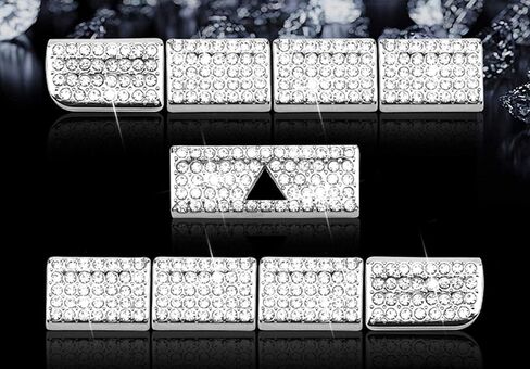 Bling Interior Accessories Fit for Mercedes Benz 2019 2020 2021 2022 2023 A Class B Class GLB CLA GLA Modification Rhinestone Accessories Applique Cover (Front Exhaust Port knob Cover 5/pcs) in Saudi Arabia