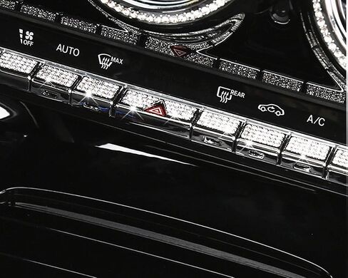 Bling Interior Accessories Fit for Mercedes Benz 2019 2020 2021 2022 2023 A Class B Class GLB CLA GLA Modification Rhinestone Accessories Applique Cover (Front Exhaust Port knob Cover 5/pcs) in Saudi Arabia