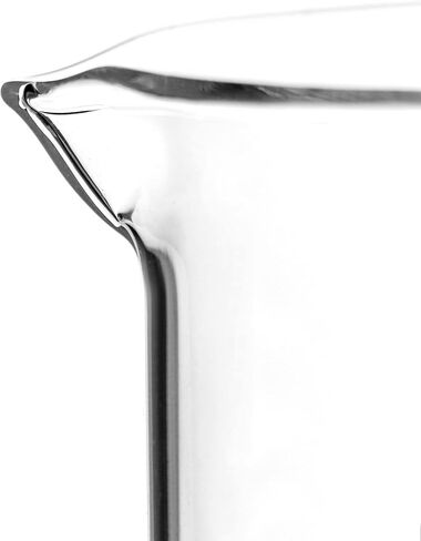 QWORK Beaker with Handle, 100ml Measuring Cup, Borosilicate Glass,Beaker Mug with Pouring Spout, 2 Pack in Saudi Arabia