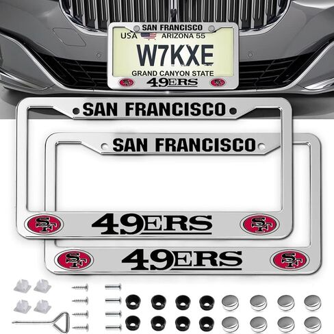 عبوتان من غطاء إطارات الترخيص لـ LA Dodgers، حامل إطارات لوحة الترخيص المبتكرة، علامة إطار التراخيص القياسية الأمريكية العالمية مع أغطية لولبية in Kuwait