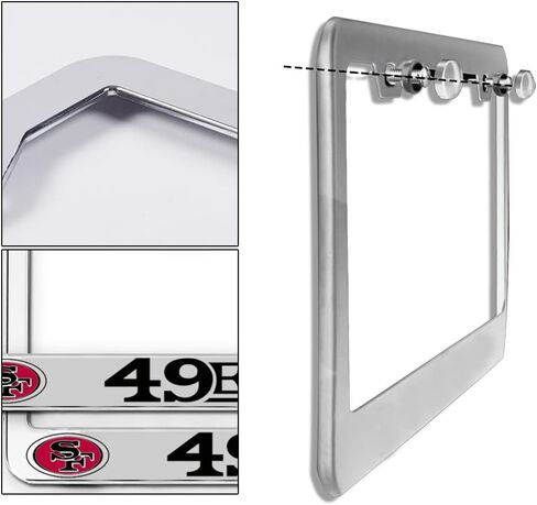 عبوتان من غطاء إطارات الترخيص لـ LA Dodgers، حامل إطارات لوحة الترخيص المبتكرة، علامة إطار التراخيص القياسية الأمريكية العالمية مع أغطية لولبية in Kuwait