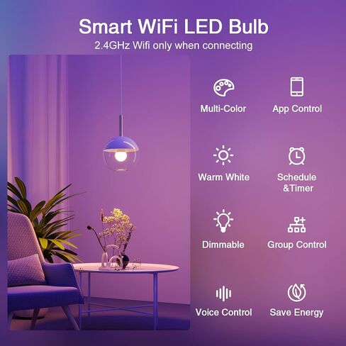 GHome Smart Mini Plug Compatible with Alexa and Google Home, WiFi Outlet Socket Remote Control with Timer Function, Only Supports 2.4GHz Network, No Hub Required, ETL FCC Listed (4 Pack), White in Saudi Arabia