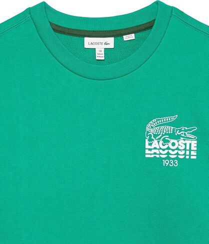 Lacoste Kids' Long Sleeve Multi-Logo Crewneck Sweatshirt in Saudi Arabia