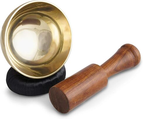 Singing Bowls Set/Meditation Sound Bowl for Energy Healing, Mindfulness, Yoga, Chakra Balancing- Unique Handcrafted Tibetan Humming Bowl with Mallet, Silk Pouch & Cushion in Kuwait
