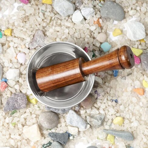 Singing Bowls Set/Meditation Sound Bowl for Energy Healing, Mindfulness, Yoga, Chakra Balancing- Unique Handcrafted Tibetan Humming Bowl with Mallet, Silk Pouch & Cushion in Kuwait