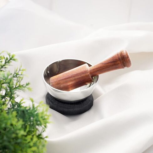 Singing Bowls Set/Meditation Sound Bowl for Energy Healing, Mindfulness, Yoga, Chakra Balancing- Unique Handcrafted Tibetan Humming Bowl with Mallet, Silk Pouch & Cushion in Kuwait