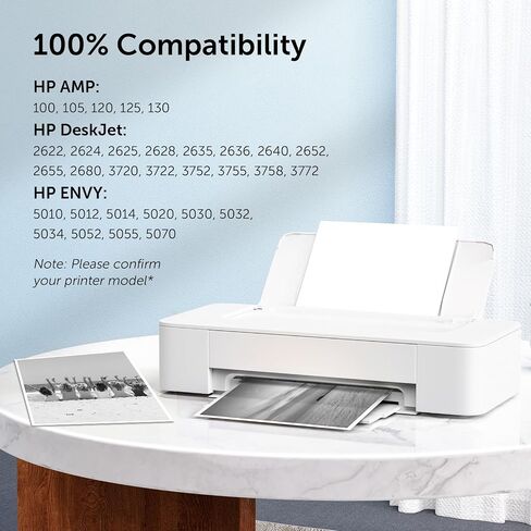 Remanufactured 65XL Ink Cartridges Black Compatible for HP Ink 65 High Yield Work with HP Deskjet 3755 3722 3752 3730 2652 2620 2655 Envy 5055 5030 5052 5032 (Black, 2-Pack) in Saudi Arabia