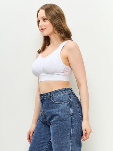 Women's Mastectomy Sport Bra Post-Surgery Plus Size with Pockets for Prosthesis in Saudi Arabia