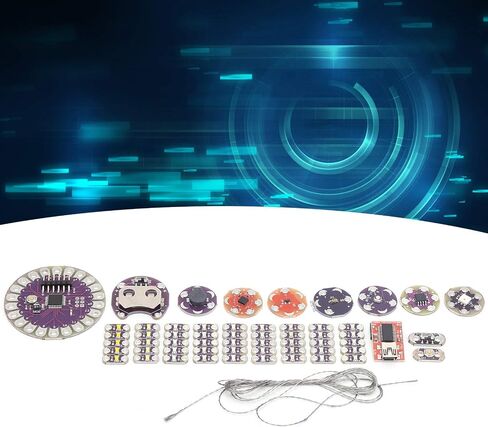 مجموعة Lilypad Kit، LED الإلكترونية القابلة للارتداء ومجموعة أجهزة الاستشعار، مستشعر درجة الحرارة مع كابل، مكونات إلكترونية in Saudi Arabia
