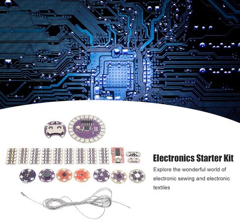 مجموعة Lilypad Kit، LED الإلكترونية القابلة للارتداء ومجموعة أجهزة الاستشعار، مستشعر درجة الحرارة مع كابل، مكونات إلكترونية in Saudi Arabia