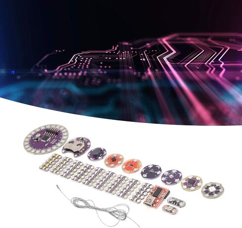 مجموعة Lilypad Kit، LED الإلكترونية القابلة للارتداء ومجموعة أجهزة الاستشعار، مستشعر درجة الحرارة مع كابل، مكونات إلكترونية in Saudi Arabia