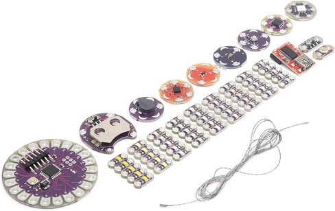 مجموعة Lilypad Kit، LED الإلكترونية القابلة للارتداء ومجموعة أجهزة الاستشعار، مستشعر درجة الحرارة مع كابل، مكونات إلكترونية in Saudi Arabia