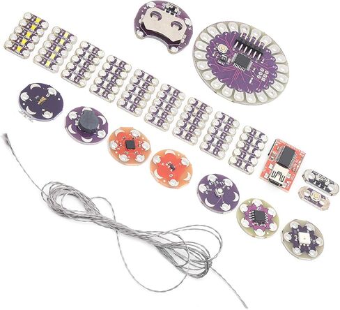 مجموعة Lilypad Kit، LED الإلكترونية القابلة للارتداء ومجموعة أجهزة الاستشعار، مستشعر درجة الحرارة مع كابل، مكونات إلكترونية in Saudi Arabia