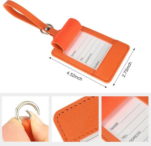4 Pack Luggage Tag Set,4 Color,Assorted Bright Tags for Easy Identification with Privacy Protection,Durable and Fun Design for Suitcases and Travel Bags in Saudi Arabia