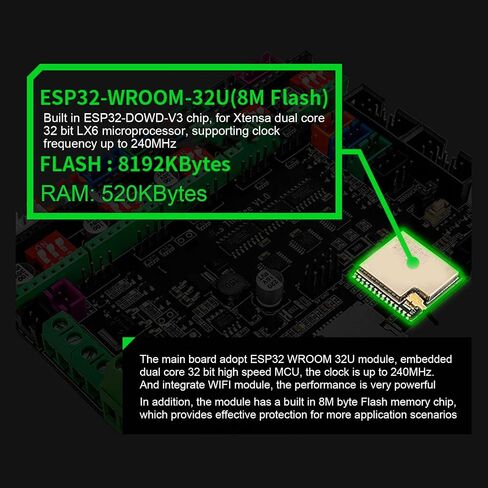 32 Bit Control Board 3D Printer Motherboard Additive Manufacturing Products Accessories USB Cable A C Type C in Saudi Arabia