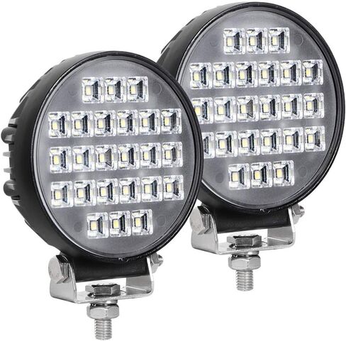 أغطية LED مقاومة للماء من EXZEIT، ضوء ضباب LED 150 درجة، مصابيح ضباب LED 72 وات 5760LMS، مصابيح عمل LED لقارب عربة الغولف Trator ATV UTV، 12 فولت/24 فولت (4.3 بوصة) in Saudi Arabia