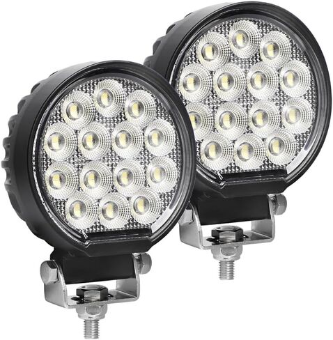 أغطية LED مقاومة للماء من EXZEIT، ضوء ضباب LED 150 درجة، مصابيح ضباب LED 72 وات 5760LMS، مصابيح عمل LED لقارب عربة الغولف Trator ATV UTV، 12 فولت/24 فولت (4.3 بوصة) in Saudi Arabia