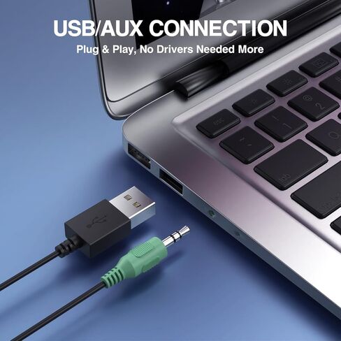 مكبرات صوت للكمبيوتر، مكبرات صوت 2.0 USB لألعاب الكمبيوتر مع صوت ستيريو واضح، وإضاءة RGB، والتوصيل والتشغيل، ومدخل AUX مقاس 3.5 مم وصوت جهير محسّن، ومكبرات صوت متعددة الوسائط لأجهزة الكمبيوتر المحمول/سطح المكتب in Kuwait