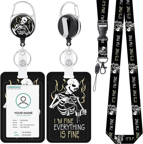 Highland Cow Lanyards for Id Badges Holder, Retractable Name Tag Holder with Keychain, Vertical Id Credit Card Holder Badge Reel for Nurse Teacher Studentfor in Saudi Arabia