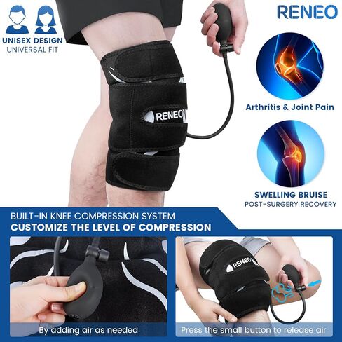 Compression Knee Ice Pack Wrap for Knee Pain Relief, Reusable Gel Cold Packs for Knee Surgery, Flexible Cold Wrap for Arthritis, Meniscus Tear, Osteoarthritis & ACL, Hot and Cold Therapy in Saudi Arabia