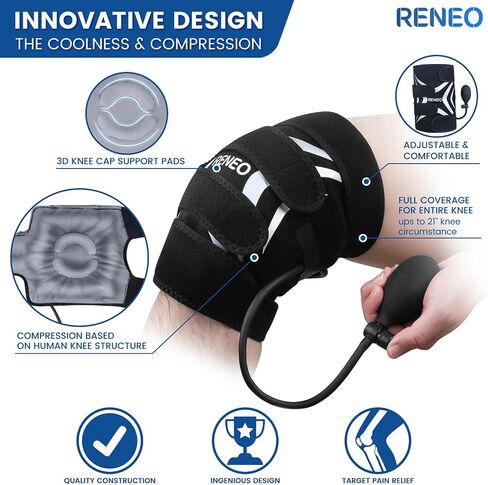 Compression Knee Ice Pack Wrap for Knee Pain Relief, Reusable Gel Cold Packs for Knee Surgery, Flexible Cold Wrap for Arthritis, Meniscus Tear, Osteoarthritis & ACL, Hot and Cold Therapy in Saudi Arabia