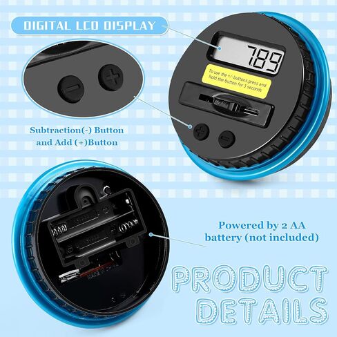4 Pcs Digital Piggy Bank with Child Stickers and Screwdrivers Saving Coin Money Jar Change Piggy Bank with LCD Display for All US Coins Counting Savings Boys Kids Adults Gift for All Ages in Saudi Arabia