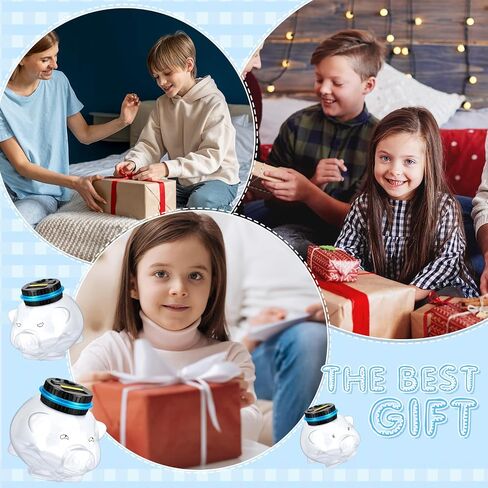4 Pcs Digital Piggy Bank with Child Stickers and Screwdrivers Saving Coin Money Jar Change Piggy Bank with LCD Display for All US Coins Counting Savings Boys Kids Adults Gift for All Ages in Saudi Arabia