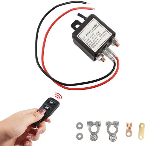 WATERWICH 12V Car Wireless Remote Control Battery Disconnect Switch Cut/Shut On Off Kill Switch 200 Amp for Car Truck Auto RV Yacht Boat Marine in Saudi Arabia
