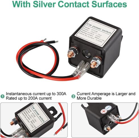 WATERWICH 12V Car Wireless Remote Control Battery Disconnect Switch Cut/Shut On Off Kill Switch 200 Amp for Car Truck Auto RV Yacht Boat Marine in Saudi Arabia