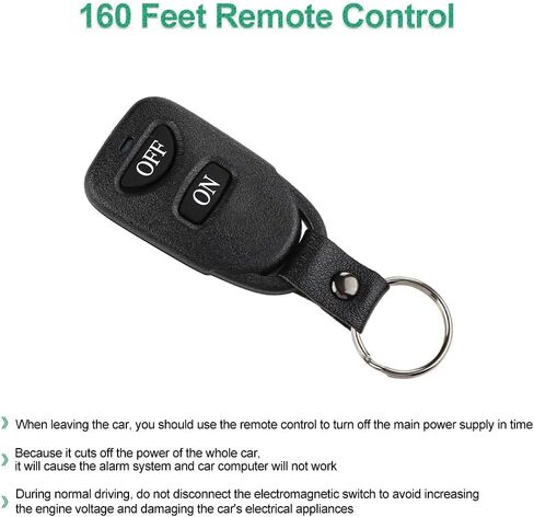 WATERWICH 12V Car Wireless Remote Control Battery Disconnect Switch Cut/Shut On Off Kill Switch 200 Amp for Car Truck Auto RV Yacht Boat Marine in Saudi Arabia