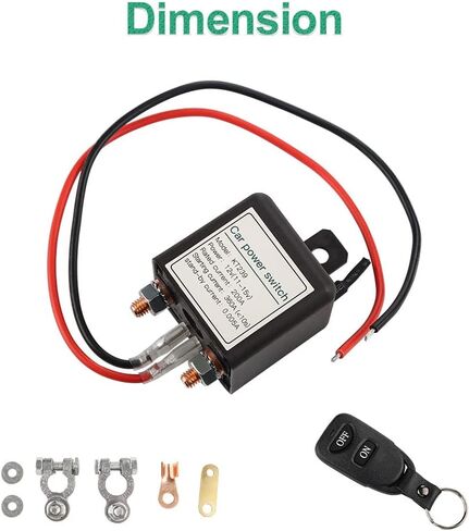 WATERWICH 12V Car Wireless Remote Control Battery Disconnect Switch Cut/Shut On Off Kill Switch 200 Amp for Car Truck Auto RV Yacht Boat Marine in Saudi Arabia