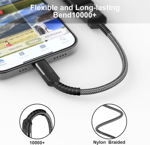 Lightning to USB Camera OTG Adapter for iPhone,[Apple MFi Certified] USB 3.0 OTG Cable Adapter Female Converter Supports USB Flash Drive,Gamepad,Hubs,Mouse,Keyboard,U Disk,MIDI -Black in Kuwait