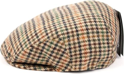 Men's Classic Newsboy Cap, Flat Ivy Hat, Snap Brim Herringbone Tweed Cap in Kuwait