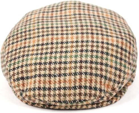 Men's Classic Newsboy Cap, Flat Ivy Hat, Snap Brim Herringbone Tweed Cap in Kuwait