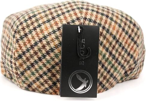 Men's Classic Newsboy Cap, Flat Ivy Hat, Snap Brim Herringbone Tweed Cap in Kuwait