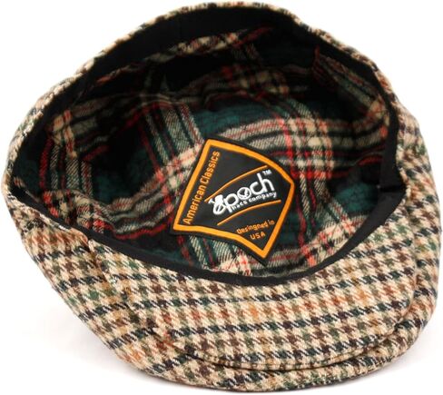 Men's Classic Newsboy Cap, Flat Ivy Hat, Snap Brim Herringbone Tweed Cap in Kuwait