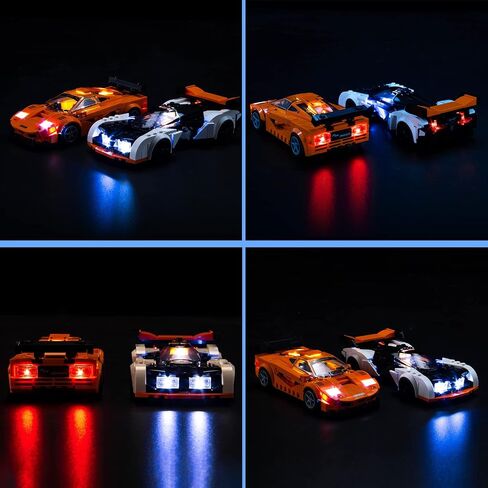 مجموعة إضاءة LED VONADO لمجموعات أبطال سرعة Lego 76918، إضاءة DIY متوافقة مع Lego McLaren Solus GT (بدون نموذج Lego)، أضواء ديكور إبداعية لـ Lego McLaren F1 LM (الضوء فقط) in Saudi Arabia
