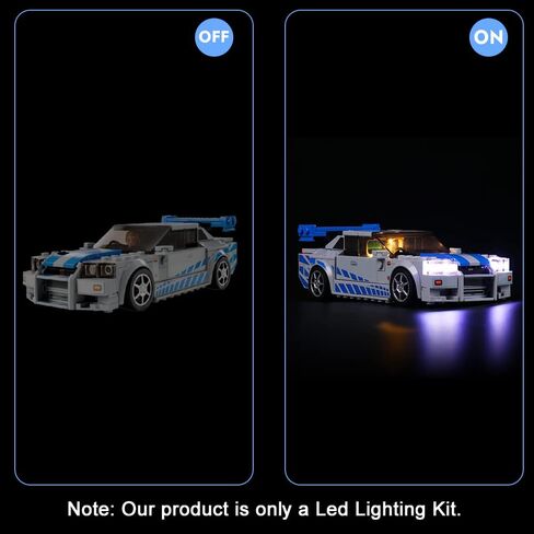 مجموعة إضاءة LED VONADO لمجموعات أبطال سرعة Lego 76918، إضاءة DIY متوافقة مع Lego McLaren Solus GT (بدون نموذج Lego)، أضواء ديكور إبداعية لـ Lego McLaren F1 LM (الضوء فقط) in Kuwait