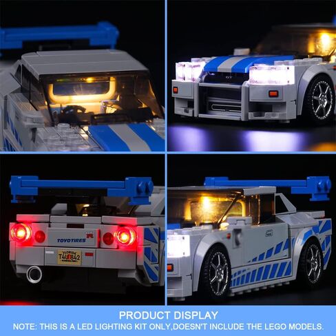 مجموعة إضاءة LED VONADO لمجموعات أبطال سرعة Lego 76918، إضاءة DIY متوافقة مع Lego McLaren Solus GT (بدون نموذج Lego)، أضواء ديكور إبداعية لـ Lego McLaren F1 LM (الضوء فقط) in Kuwait