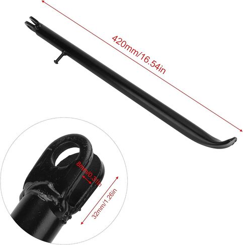 420mm/16.54 inch Motorcycle Kickstand, Universal Motorcycle Kickstand Clamp On Side Kick Stand, Metal Kick Stands Adult Motorcycle Accessories, Nonslip Motorcycle Foot Side Stand Support Replacement in Saudi Arabia