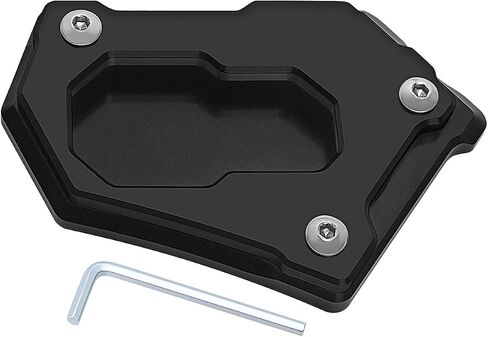 CNC Motorcycle Side Kick Stand Kickstand Extension Plate with Hex Handle Aluminum Alloy Compatible with BMW R1200GS LC 13-16 / R1200GS Adventure LC 14-16, Black and Silver in Saudi Arabia