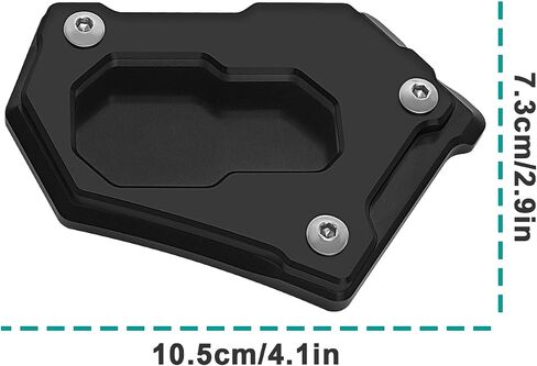 CNC Motorcycle Side Kick Stand Kickstand Extension Plate with Hex Handle Aluminum Alloy Compatible with BMW R1200GS LC 13-16 / R1200GS Adventure LC 14-16, Black and Silver in Saudi Arabia
