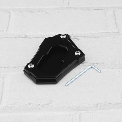 CNC Motorcycle Side Kick Stand Kickstand Extension Plate with Hex Handle Aluminum Alloy Compatible with BMW R1200GS LC 13-16 / R1200GS Adventure LC 14-16, Black and Silver in Saudi Arabia