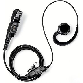 سماعة أذن XPR 3500e & 3300e متوافقة مع أجهزة راديو موتورولا وسماعة أذن لاسلكية مع ميكروفون/PTT لسلسلة XPR 3300 3500 3000e سماعة رأس راديو ثنائية الاتجاه صحية ومريحة وقابلة للتعديل على شكل حرف C in Kuwait